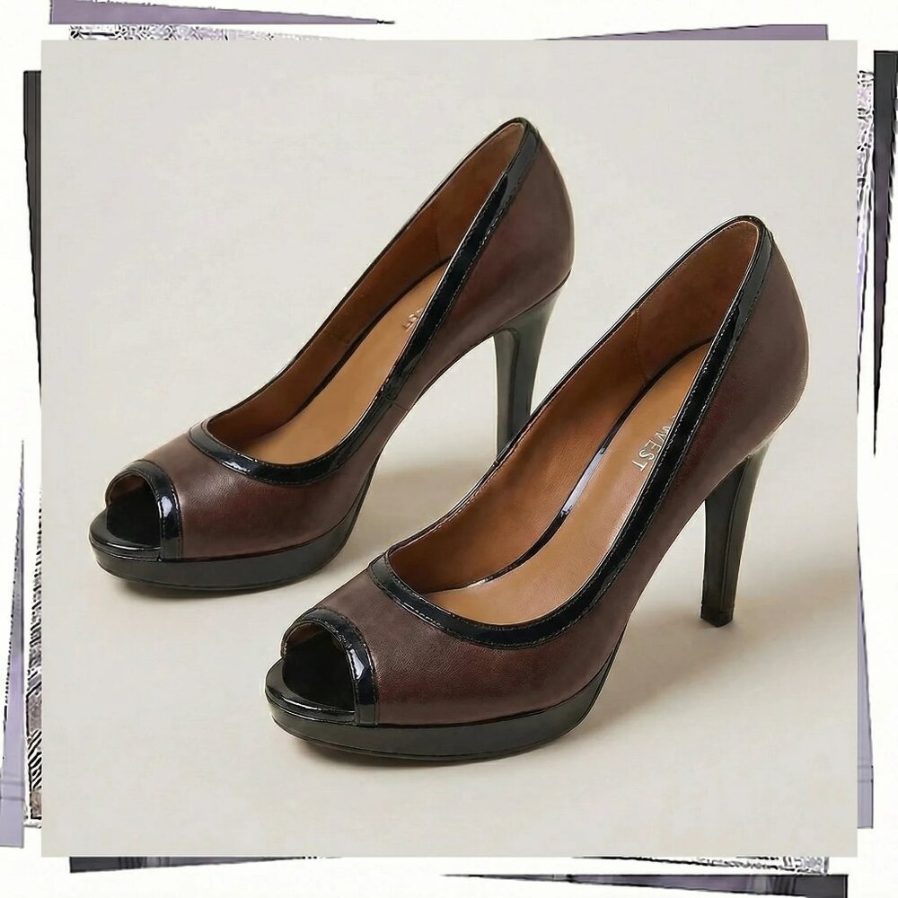 Black & Tan Leather Platform Heels (7) by Nine West